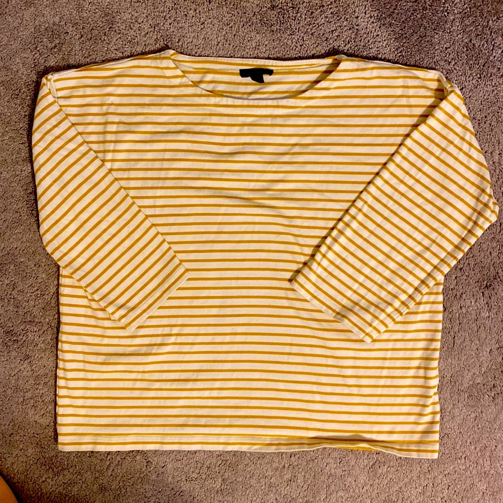 Boxy j crew three quarter length shirt